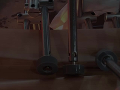 Verpakkingsmachine voor profielen met warm gesmolten verpakkingsmateriaal