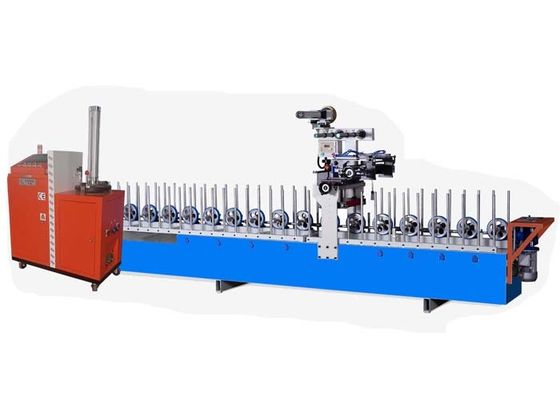 Hout Hot Glue Pur Profile Wrapping Machine voor veneer